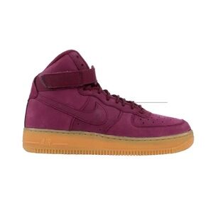 Nike Air Force 1 WB GS Bordeaux High Top Sneakers sz 7Y Burgundy Velvet Gum Sole